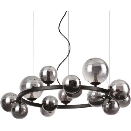 Ideal Lux - LED Hanglamp aan een koord PERLAGE 14xG9/3W/230V diameter 85 cm zwart/gerookt