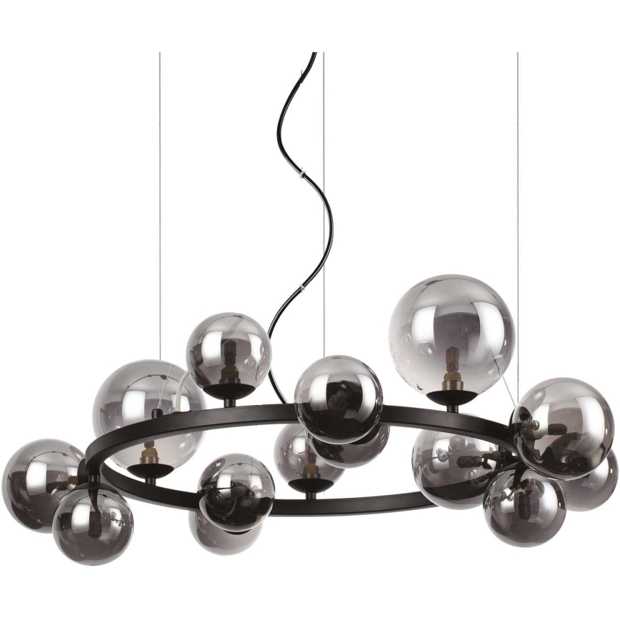 Ideal Lux - LED Hanglamp aan een koord PERLAGE 14xG9/3W/230V diameter 85 cm zwart/gerookt