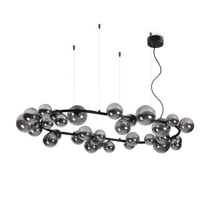 Ideal Lux - LED Hanglamp aan een koord PERLAGE 30xG9/3W/230V 143 cm zwart/gerookt