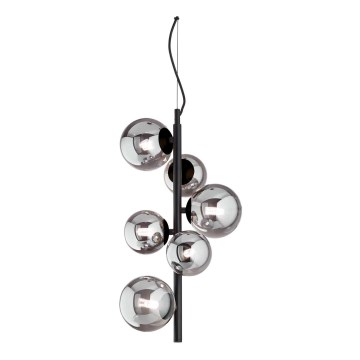 Ideal Lux - LED Hanglamp aan een koord PERLAGE 6xG9/3W/230V diameter 26 cm zwart/gerookt
