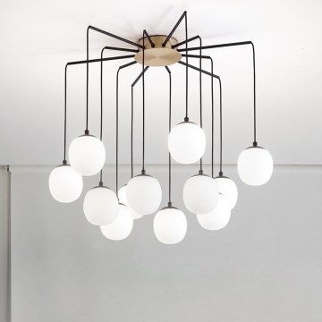 Ideal Lux - LED Hanglamp aan een koord RHAPSODY 12xG9/3W/230V messing