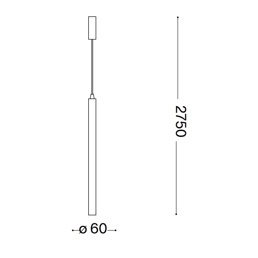Ideal Lux - LED Hanglamp aan een koord ULTRATHIN LED/11,5W/230V CRI 90 messing