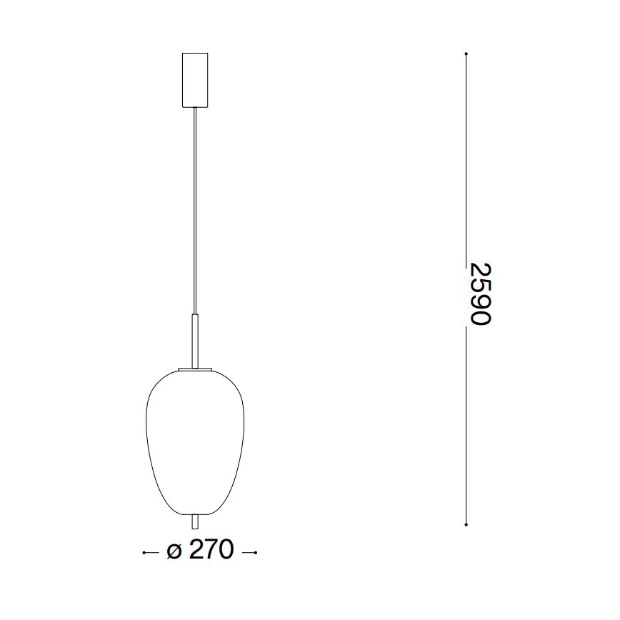 Ideal Lux - LED Hanglamp aan een koord UMILE LED/20W/230V diameter 27 cm CRI 90 messing/wit