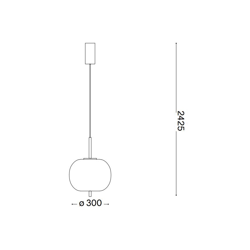 Ideal Lux - LED Hanglamp aan een koord UMILE LED/20W/230V diameter 30 cm CRI 90 messing/wit