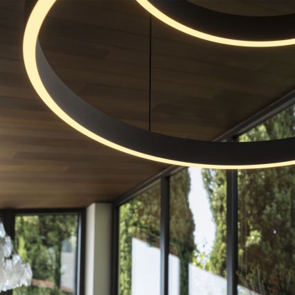 Ideal Lux - LED Hanglamp aan een koord WAVES LED/37W/230V CRI 90 zwart