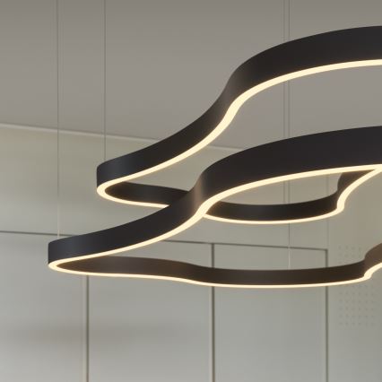 Ideal Lux - LED Hanglamp aan een koord WAVES LED/45W/230V CRI 90 zwart