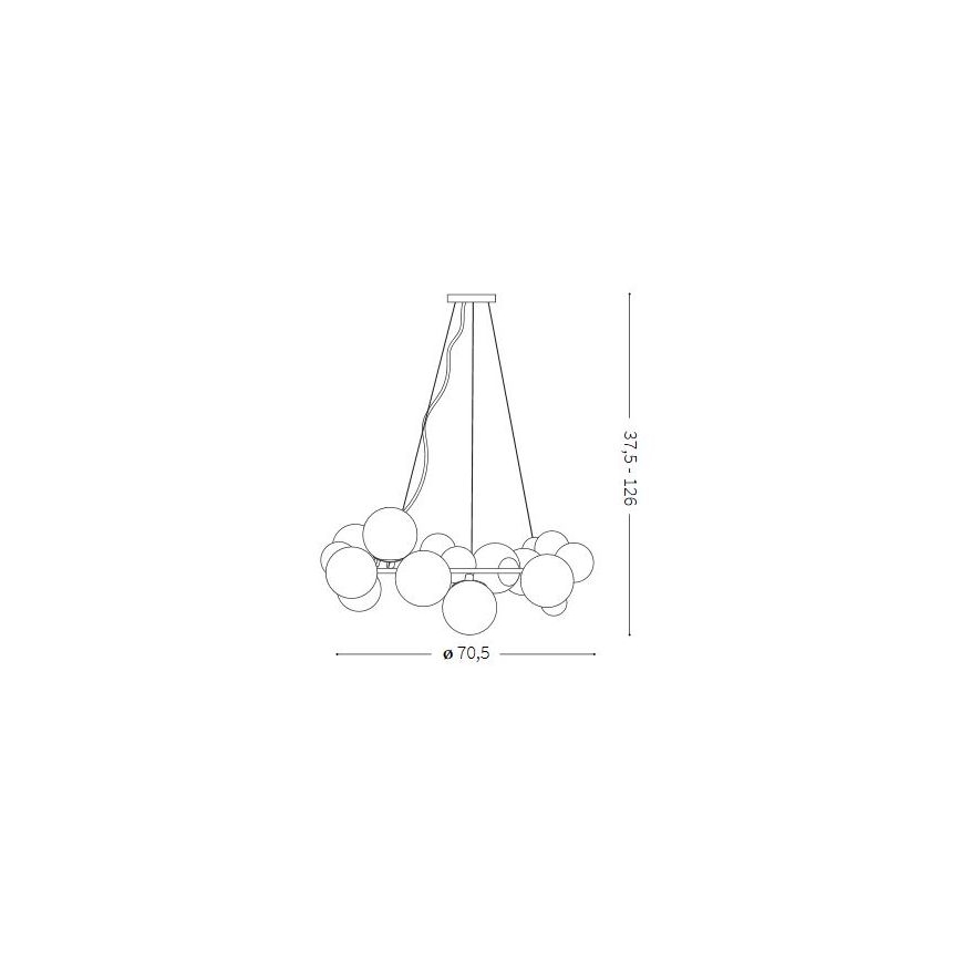 Ideal Lux - LED Hanglamp aan een snaar DNA 25x G9 / 3,2W / 230V