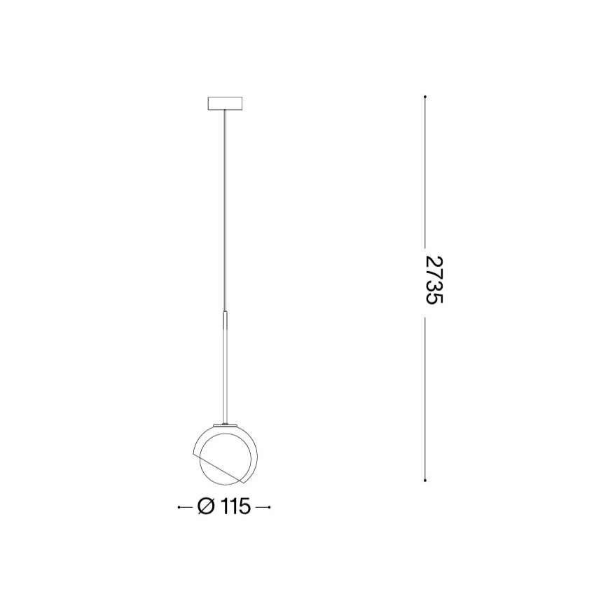 Ideal Lux - LED-hanglamp aan kabel BLOOM 1xG9/3W/230V Ø 11,5 cm zwart