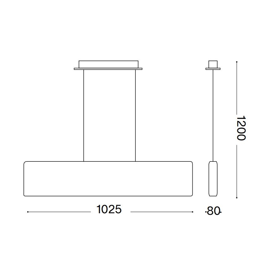 Ideal Lux - LED-hanglamp aan kabel DESK LED/32W/230V 102,5 cm CRI 90 wit