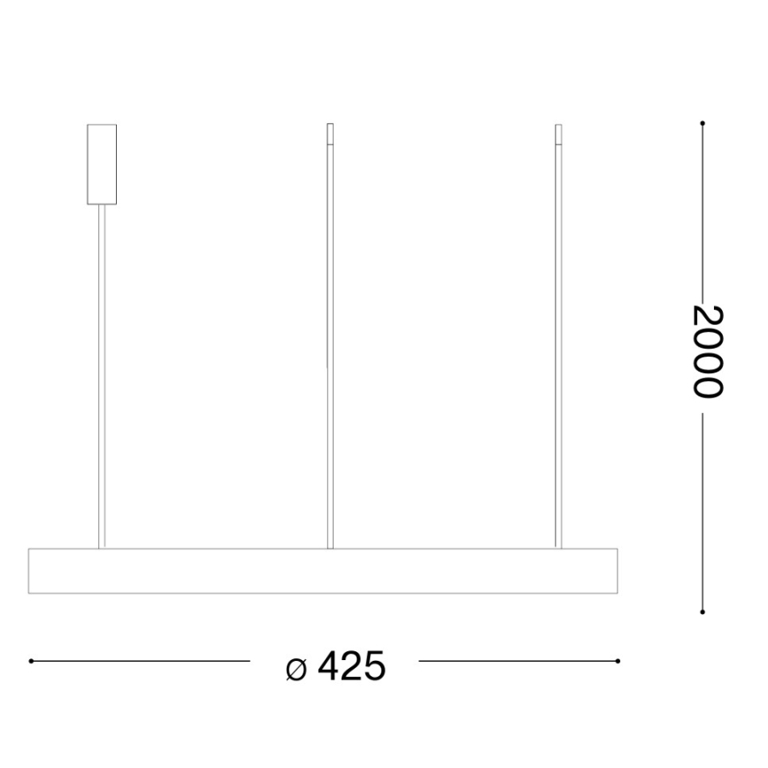 Ideal Lux - LED-hanglamp aan kabel GEMINI LED/36W/230V 2700K Ø 42,5 cm CRI 90 messing