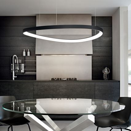 Ideal Lux - LED-hanglamp aan kabel GEMINI LED/36W/230V 2700K Ø 42,5 cm CRI 90 zwart