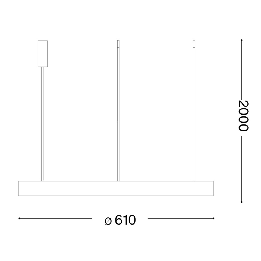 Ideal Lux - LED-hanglamp aan kabel GEMINI LED/47W/230V 2700K Ø 61 cm CRI 90 wit