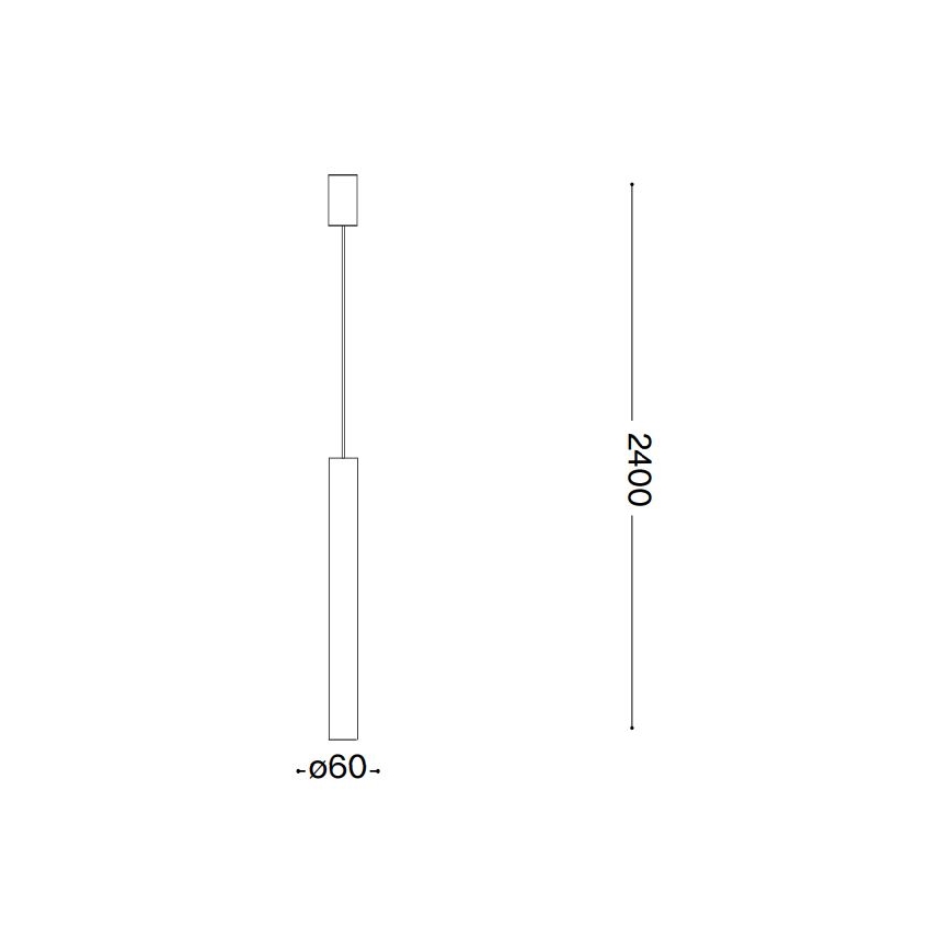 Ideal Lux - LED-hanglamp aan kabel LOOK 1xGU10/7W/230V CRI 90 Ø 6 cm wit