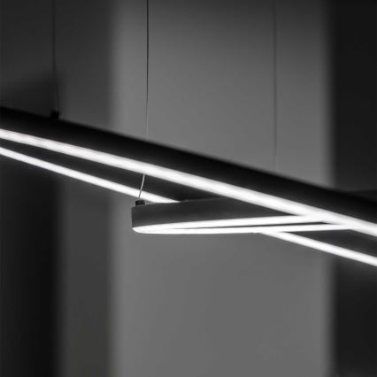 Ideal Lux - ORACLE SLIM LED hanglamp met kabel, 37W/230V, 2700K CRI 90, Ø 70 cm, zwart