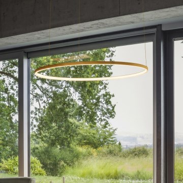 Ideal Lux - LED-hanglamp aan kabel ORACLE SLIM LED/37W/230V 3000K CRI 90 Ø 70 cm goudkleurig