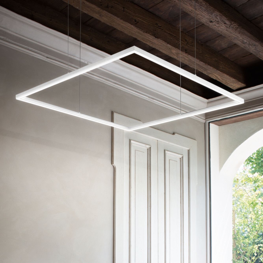 Ideal Lux - LED-hanglamp aan kabel ORACLE SLIM LED/53W/230V 3000K CRI 90 90x90 cm wit