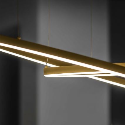 Ideal Lux - LED hanglamp aan kabel ORACLE SLIM LED/53W/230V 3000K CRI 90 Ø 90 cm goud