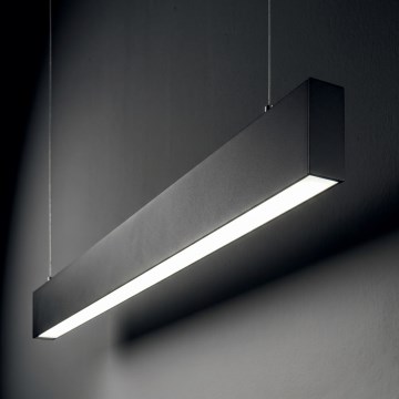Ideal Lux - LED hanglamp aan kabel STEEL LED/29W/230V 3000K CRI 90 120 cm zwart