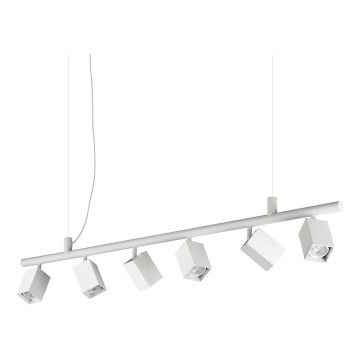 Ideal Lux - LED-hanglamp met kabel DYNAMITE 6xGU10/7W/230V CRI 90 wit