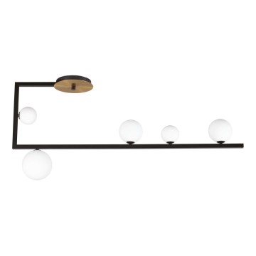 Ideal Lux - LED Hanglamp met vaste pendel BIRDS 5xG9/3W/230V zwart/goud