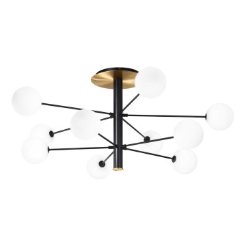 Ideal Lux - LED Hanglamp met vaste pendel COSMOPOLITAN 10xG9/3W/230V diameter 124 cm zwart