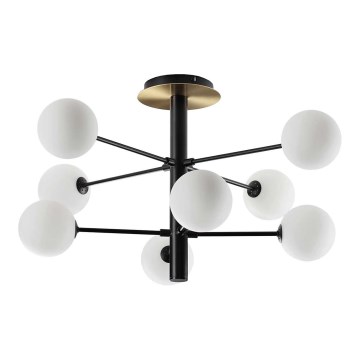 Ideal Lux - LED Hanglamp met vaste pendel COSMOPOLITAN 8xG9/3W/230V diameter 64 cm zwart