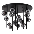 Ideal Lux - LED Hanglamp met vaste pendel PERLAGE 18xG9/3W/230V diameter 70 cm zwart/gerookt