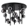 Ideal Lux - LED Hanglamp met vaste pendel PERLAGE 18xG9/3W/230V diameter 70 cm zwart/gerookt