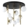 Ideal Lux - LED Hanglamp met vaste pendel PERLAGE 9xG9/3W/230V diameter 55 cm goud/wit