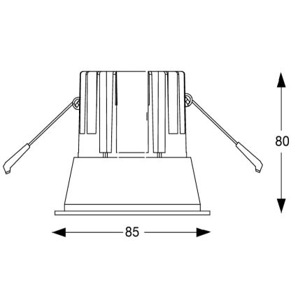 Ideal Lux - LED-inbouwspot GAME TRIM LED/11W/230V 2700K CRI 90 Ø 8,5 cm IP40 wit