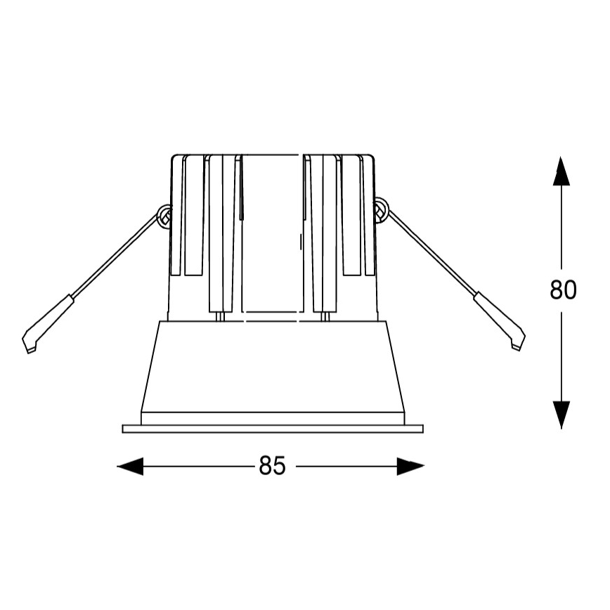 Ideal Lux - LED-inbouwspot GAME TRIM LED/11W/230V 2700K CRI 90 Ø 8,5 cm IP40 wit