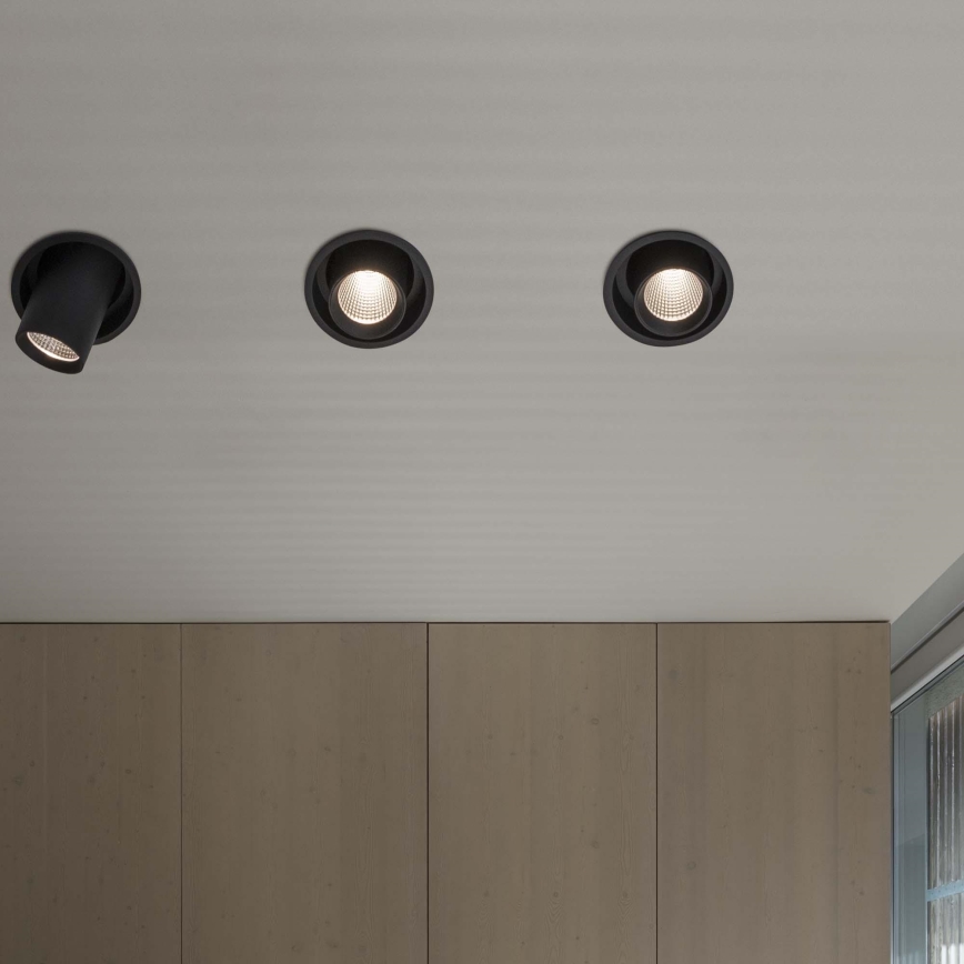 Ideal Lux - LED inbouwspot NOVA LED/12W/230V 3000K CRI 90 Ø 10 cm zwart