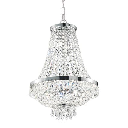 Ideal Lux - LED Kristallen hanglamp aan een ketting CAESAR 12xG9/3W/230V diameter 55 cm glanzend chroom