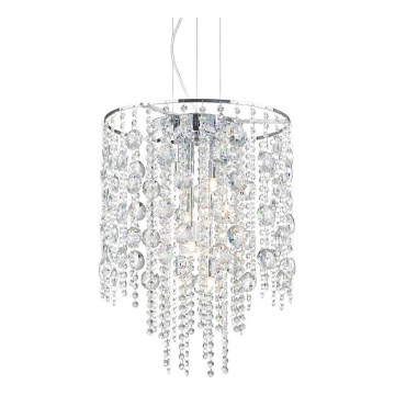 Ideal Lux - LED Kristallen hanglamp aan een koord EVASIONE 8xG9/3W/230V diameter 41 cm glanzend chroom