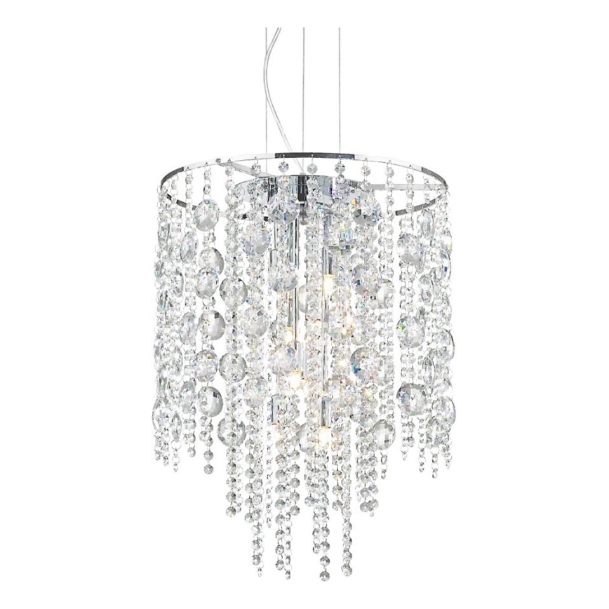 Ideal Lux - LED Kristallen hanglamp aan een koord EVASIONE 8xG9/3W/230V diameter 41 cm glanzend chroom