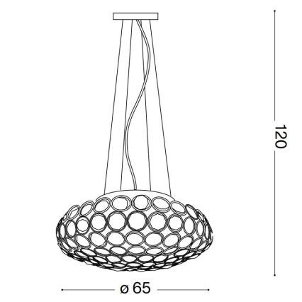 Ideal Lux - LED Kristallen hanglamp aan een koord KING 12xG9/3W/230V diameter 65 cm glanzend chroom