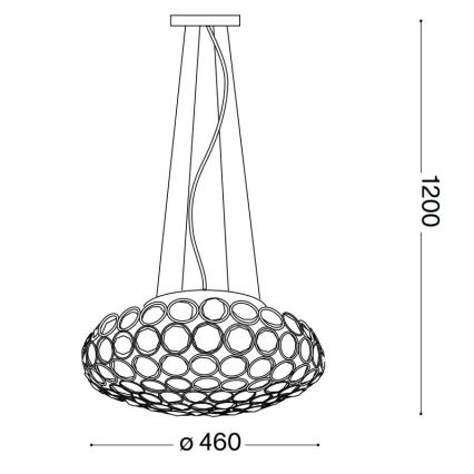 Ideal Lux - LED Kristallen hanglamp aan een koord KING 7xG9/3W/230V diameter 46 cm glanzend chroom