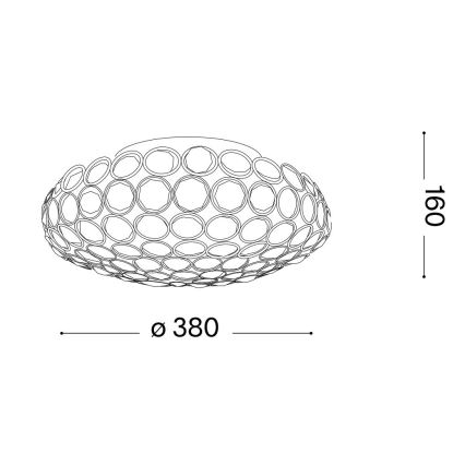 Ideal Lux - LED Kristallen plafondlamp KING 5xG9/3W/230V diameter 38 cm glanzend chroom
