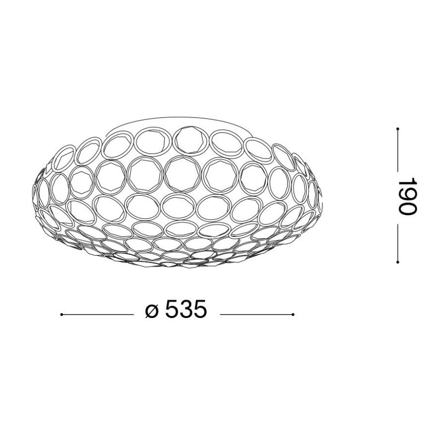 Ideal Lux - LED Kristallen plafondlamp KING 9xG9/3W/230V diameter 53,5 cm glanzend chroom