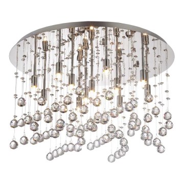 Ideal Lux - LED Kristallen plafondlamp MOONLIGHT 12xG9/3W/230V diameter 60 cm glanzend chroom
