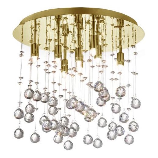 Ideal Lux - LED Kristallen plafondlamp MOONLIGHT 8xG9/3W/230V diameter 40 cm goud