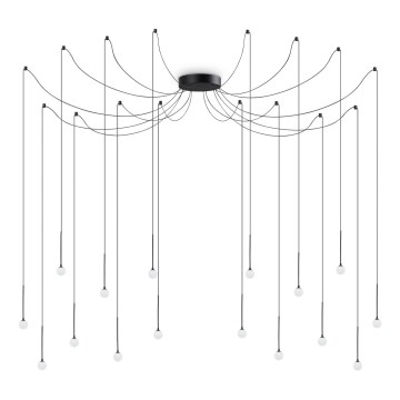 Ideal Lux - LED-kroonluchter aan kabel LUCCIOLA 16xLED/16W/230V CRI 90 spidermodel zwart