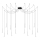 Ideal Lux - LED-kroonluchter aan kabel LUCCIOLA 16xLED/16W/230V CRI 90 spidermodel zwart