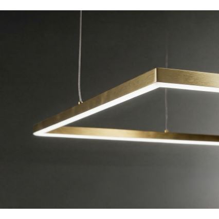 Ideal Lux - LED-kroonluchter met kabelophanging ORACLE SLIM LED/44W/230V 3000K CRI 90 70x70 cm goudkleurig