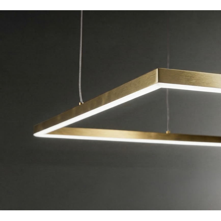 Ideal Lux - LED-kroonluchter met kabelophanging ORACLE SLIM LED/44W/230V 3000K CRI 90 70x70 cm goudkleurig