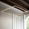 Ideal Lux - LED-kroonluchter aan kabel ORACLE SLIM LED/53W/230V 3000K CRI 90 90x90 cm goud