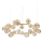 Ideal Lux - LED-kroonluchter aan kabel PERLAGE 25xG9/3W/230V 110 cm goud/rookbeige