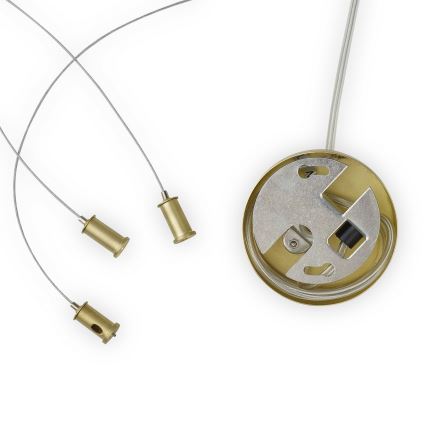 Ideal Lux - LED-kroonluchter aan kabel PERLAGE 30xG9/3W/230V 143 cm goud/rookbeige