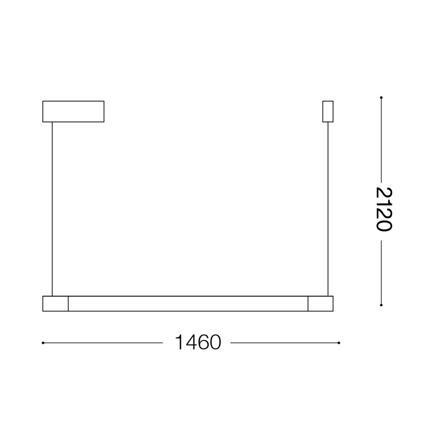 Ideal Lux - LED kroonluchter aan kabel YOKO LED/17W/230V CRI 90 wit