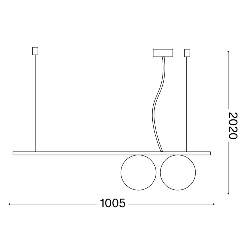 Ideal Lux - LED-kroonluchter met kabelophanging PERLINE 2xG9/3W/230V goud